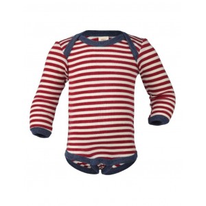 Bodysuit in wool, Red/blue mélange