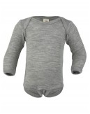 Bodysuit in merino wool, Light grey mélange