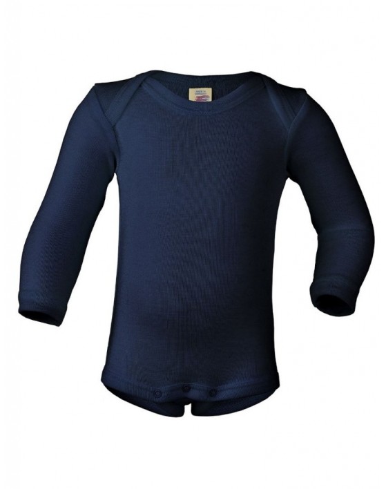 Bodysuit in merino wool, Marine