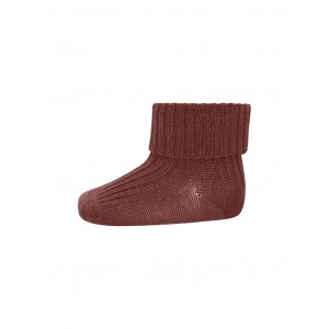 Baby ankle socks in merino wool with fold-over