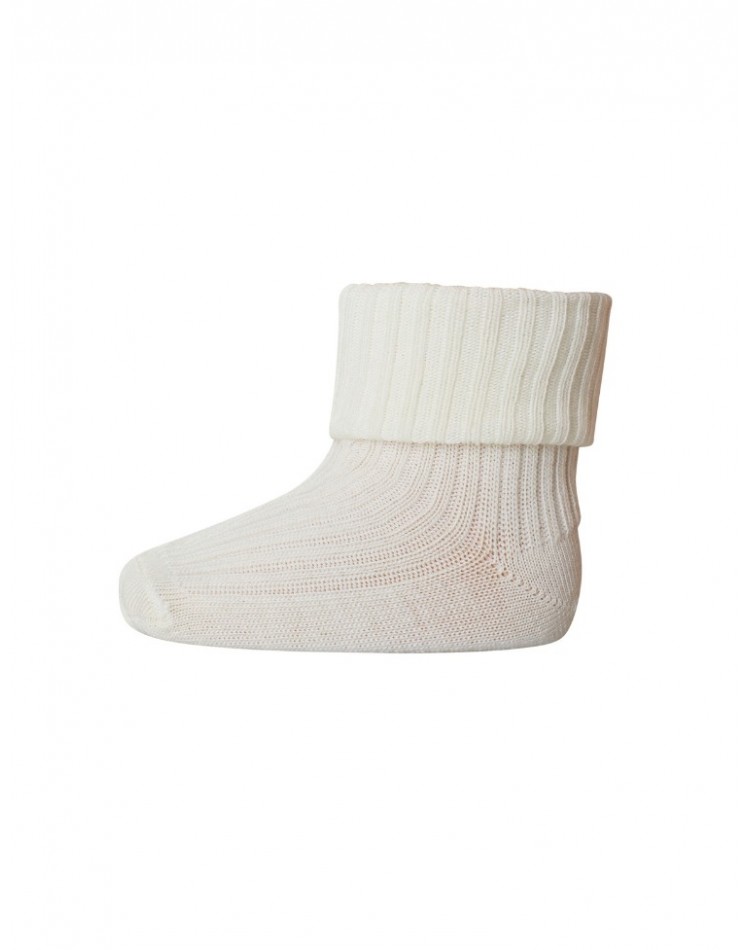 Baby ankle socks in merino wool with fold-over, OEKO-TEX®,