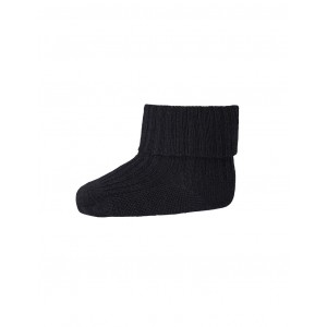 Baby ankle socks in merino wool with fold-over