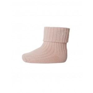 Baby ankle socks in merino wool with fold-over