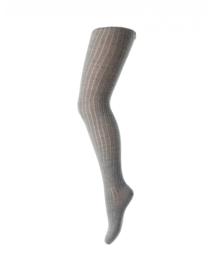 Tights for children in merino wool, Grey Melange