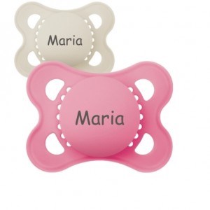 MAM Original,  Size 1 (0-6m), Symmetrical - Silicone, Personalised dummies