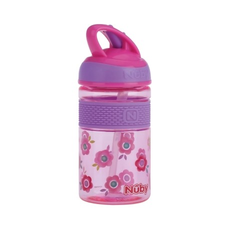 Nüby, Free flow cup with straw, 4 years, Pink