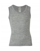 Undershirt in wool/silk, Light Grey mélange