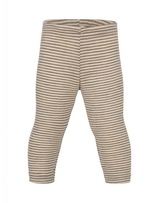 Baby leggings in wool, Walnut mélange/nature