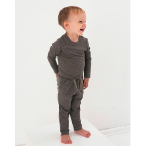 Drawstring baby pants in 100% merino wool