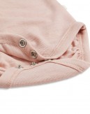 Baby bodysuit with long sleeves and round neckline in 100% organic merino wool,  OEKO-TEX®