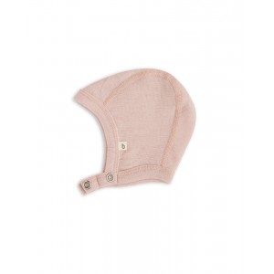 Baby helmet with push buttons in 100% organic merino wool,  Thick quality - 2 layers of fabric, OEKO-TEX®