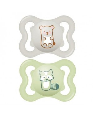 MAM Mini Air 2 pack, Size 1 (0-6 months), Symmetric/Silicone