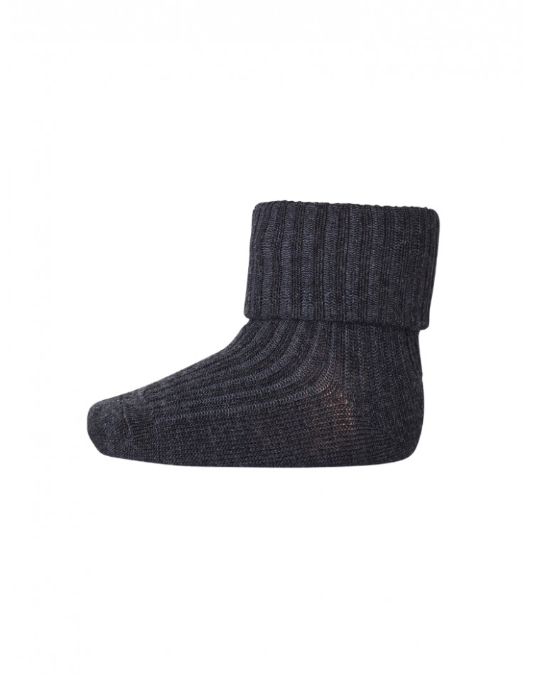 Baby ankle socks in merino wool with fold-over, OEKO-TEX®