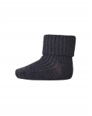 Baby ankle socks in merino wool with fold-over