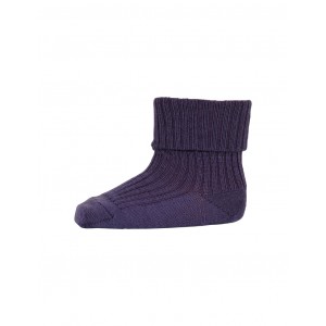 Baby ankle socks in merino wool with fold-over, OEKO-TEX®