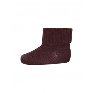 Baby ankle socks in merino wool with fold-over