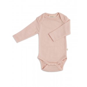 Baby bodysuit with long sleeves and american closure for in 100% organic merino wool, OEKO-TEX®