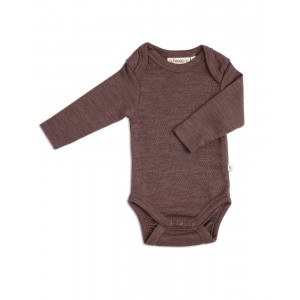 Baby bodysuit with long sleeves and american closure for in 100% organic merino wool, OEKO-TEX®