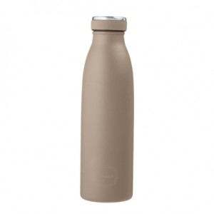 Aya&Ida,  Drinking Bottle, Water Bottle with lid, 500 ml, Dusty brown