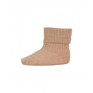 Baby ankle socks in merino wool with fold-over