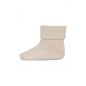 Baby ankle socks in merino wool with fold-over