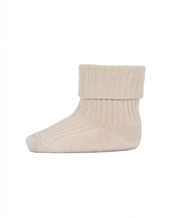 Baby ankle socks in merino wool with fold-over