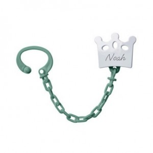 Personalised dummy clip, Crown, Available in several colours