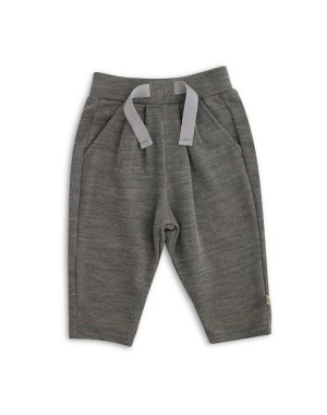 Drawstring baby pants in 100% merino wool