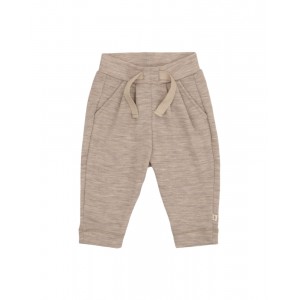 Drawstring baby pants in 100% merino wool