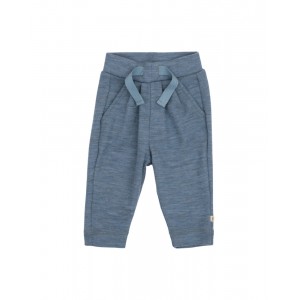 Drawstring baby pants in 100% merino wool