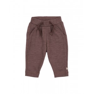 Drawstring baby pants in 100% merino wool