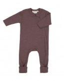 Baby coverall in 100% organic merino wool with zipper on the side