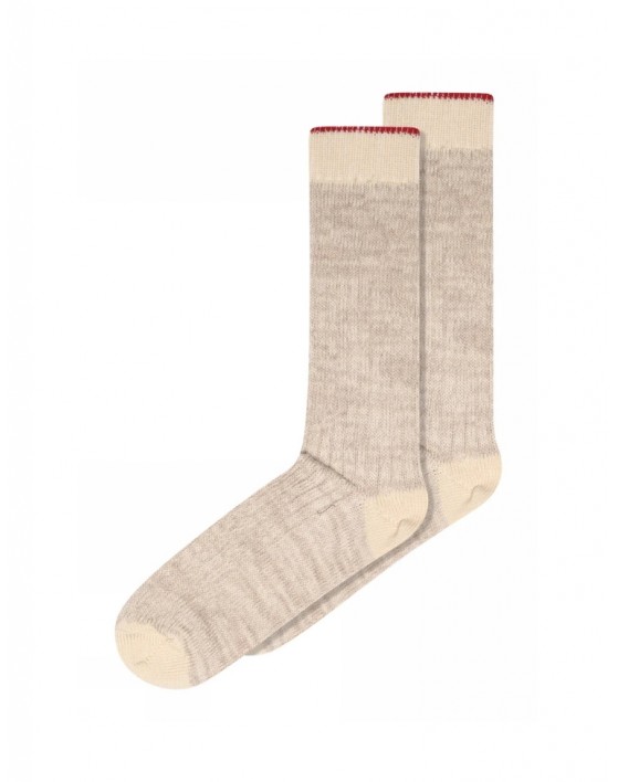 MP Socks, Long Ribbed Socks for Women in Marled Wool