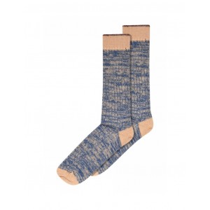 MP Socks, Long Ribbed Socks for Women in Marled Wool