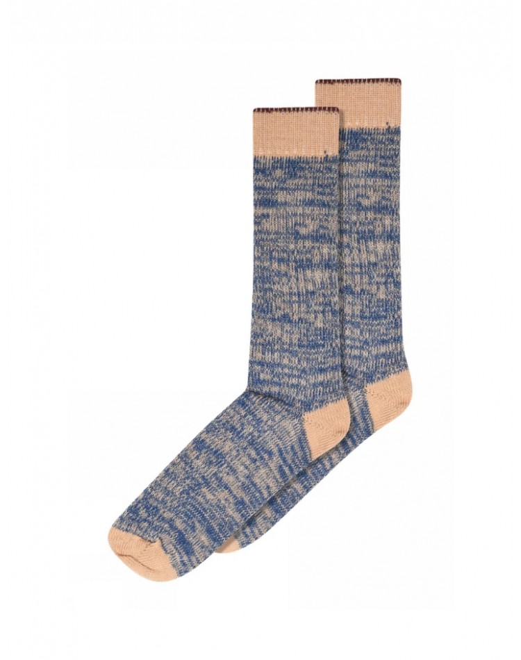 MP Socks, Long Ribbed Socks for Women in Marled Wool