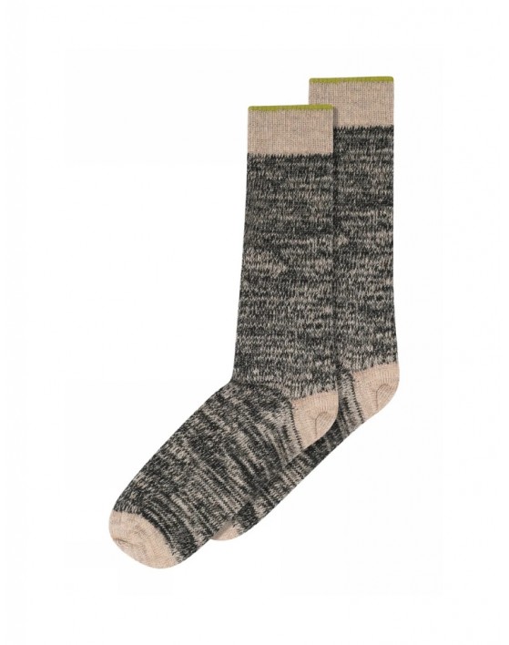 MP Socks, Long Ribbed Socks for Women in Marled Wool