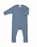 Baby coverall in 100% organic merino wool with zipper on the side