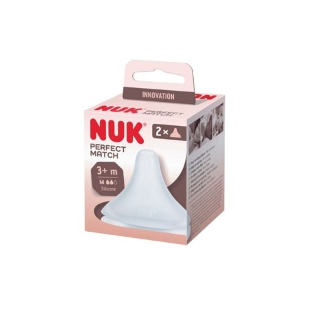 NUK, Bottle Nipple - 2-Pack, Anti-Colic, 3+m