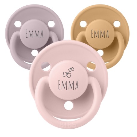 BIBS De Lux, Size 1 (0-6 m),  Round - Latex, Personalised dummies