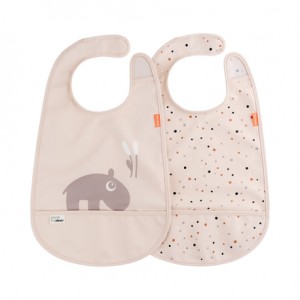 Done by deer, Bib with Velcro, set of 2