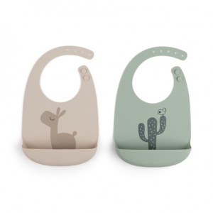 Done by deer, Silicone bib 2-pack