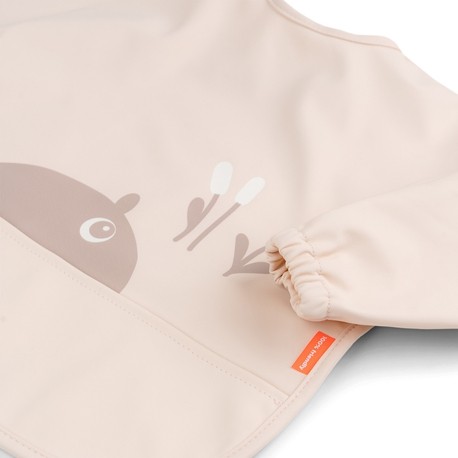 Done by deer, Bib with sleeves and pocket, Deer-friends