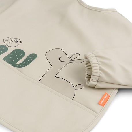 Done by deer, Bib with sleeves and pocket, Deer-friends