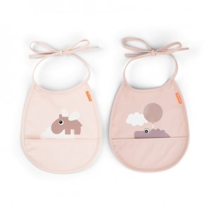 Done by deer, Mini bib with pocket 2-pack