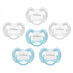 MININOR,   Size 2 (6+ m) , Symmetrical - Silicone, Personalised dummies