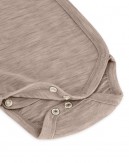 Body with long sleeves and wrap-around closure for babies, made from 100% organic merino wool