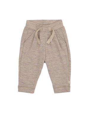 Drawstring baby pants in 100% merino wool