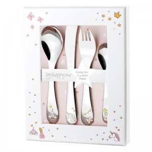 Childrens cutlery, Princess adventure, Picture frame included